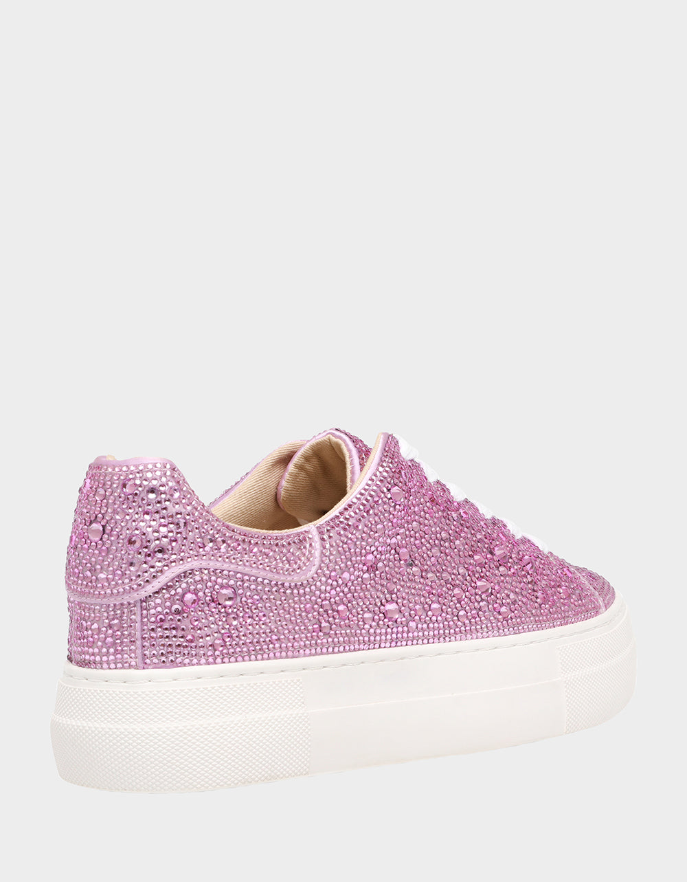 Betsey Johnson SIDNY Rhinestone Sneakers in Light Pink
