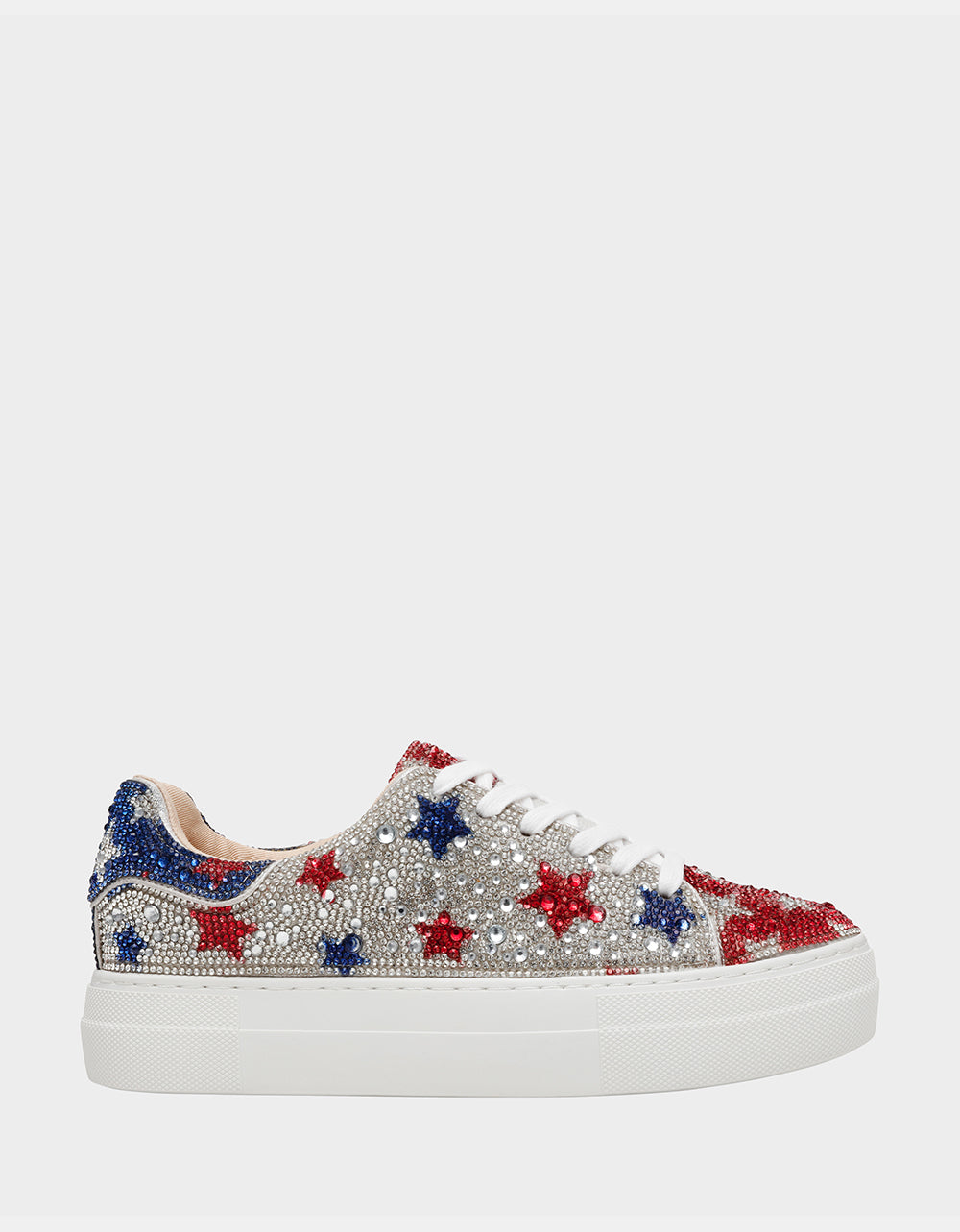 Betsey Johnson SIDNY Rhinestone Platform Sneakers - Sparkly & Comfortable