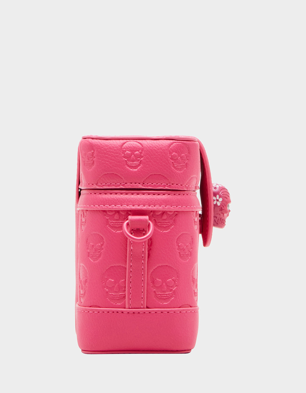 Betsey Johnson Skull Boss Pink Crossbody Vanity Bag