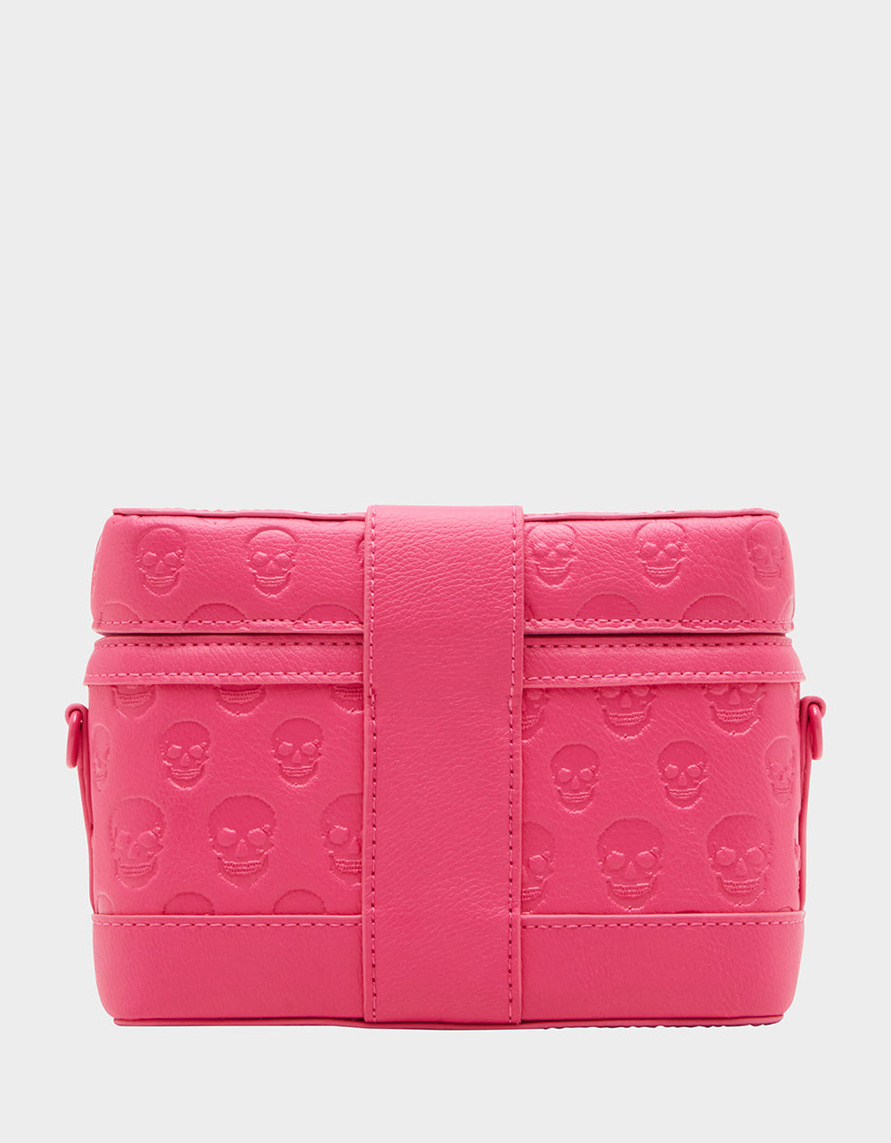 Betsey Johnson Skull Boss Pink Crossbody Vanity Bag