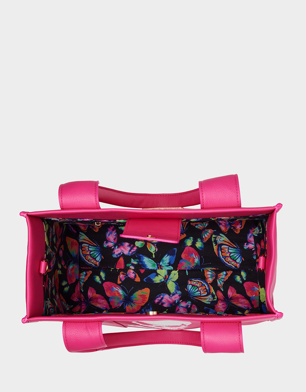 Betsey Johnson Pink Skull Debossed Tote Bag