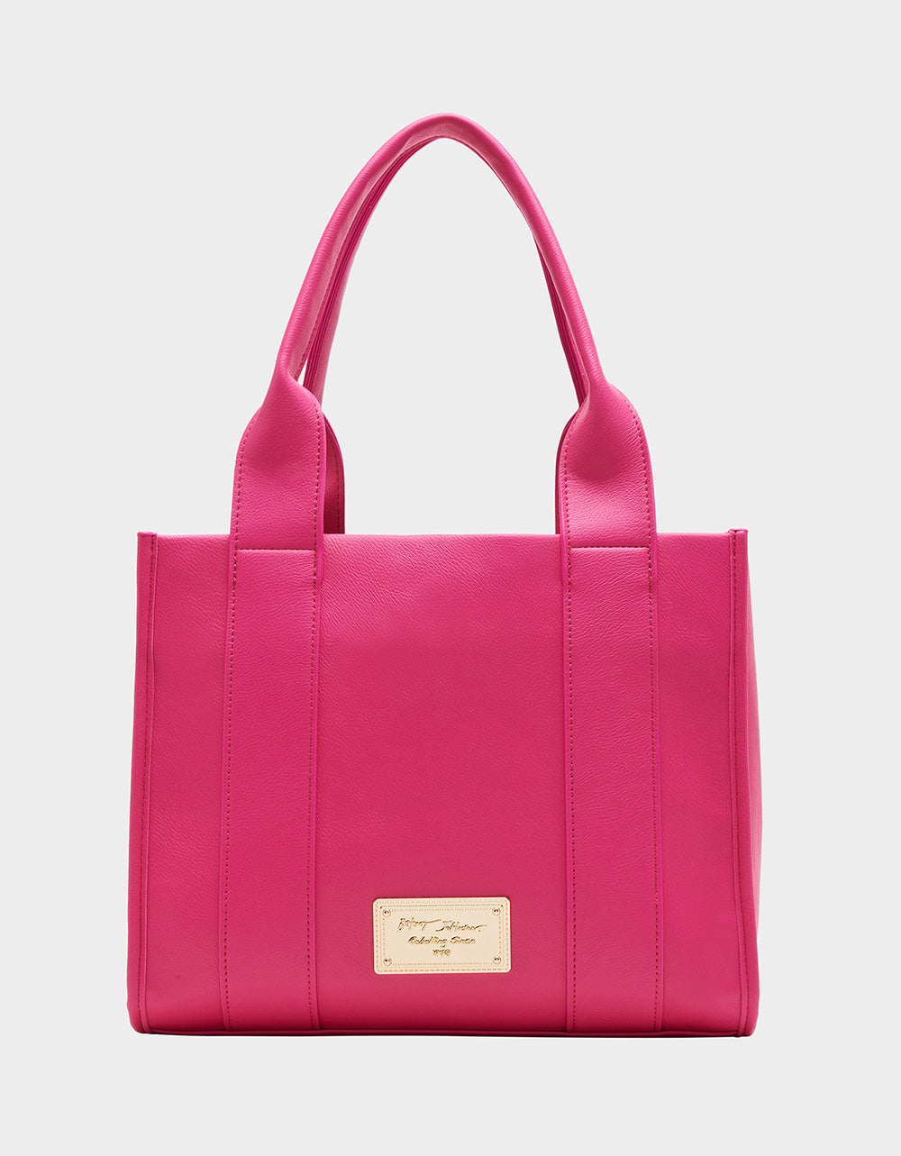 Betsey Johnson Pink Skull Debossed Tote Bag
