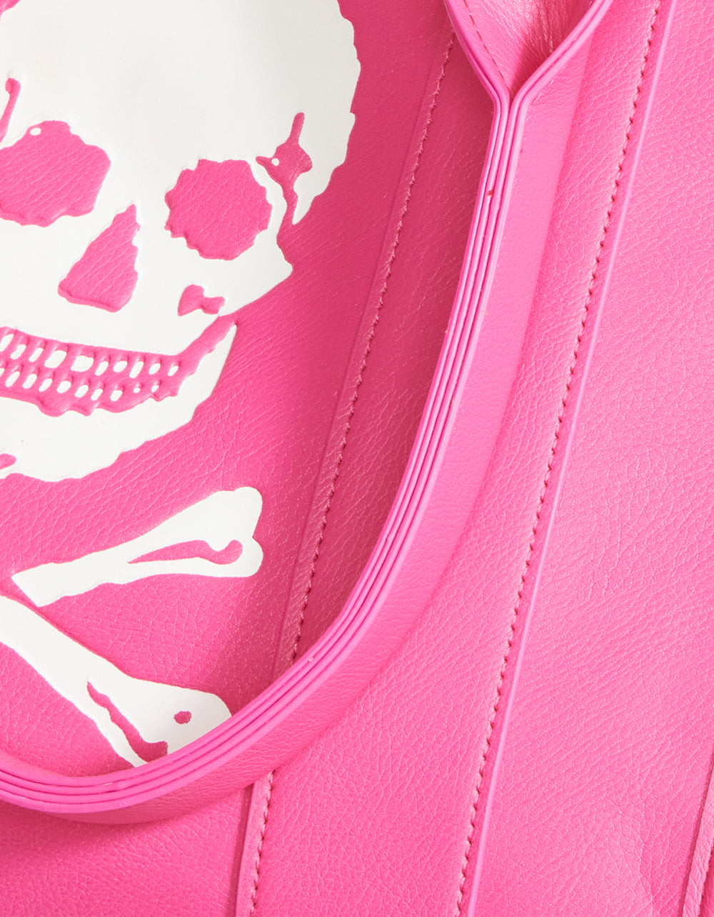 Betsey Johnson Pink Skull Debossed Tote Bag