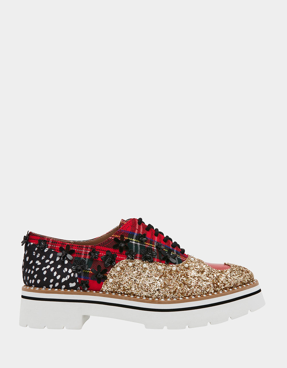 Betsey Johnson SKYYLA Glitzy Rhinestone Oxford Loafers