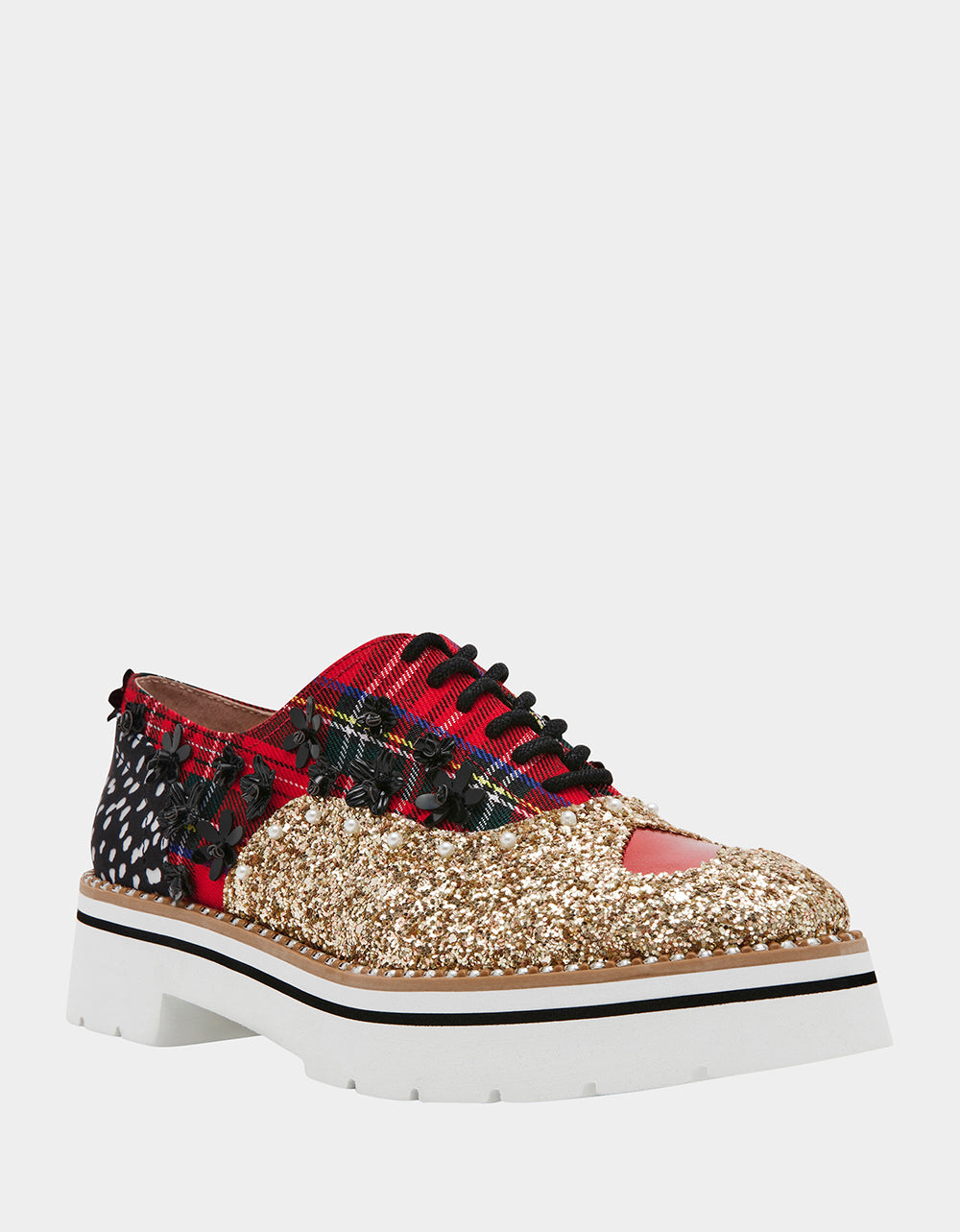 Betsey Johnson SKYYLA Glitzy Rhinestone Oxford Loafers