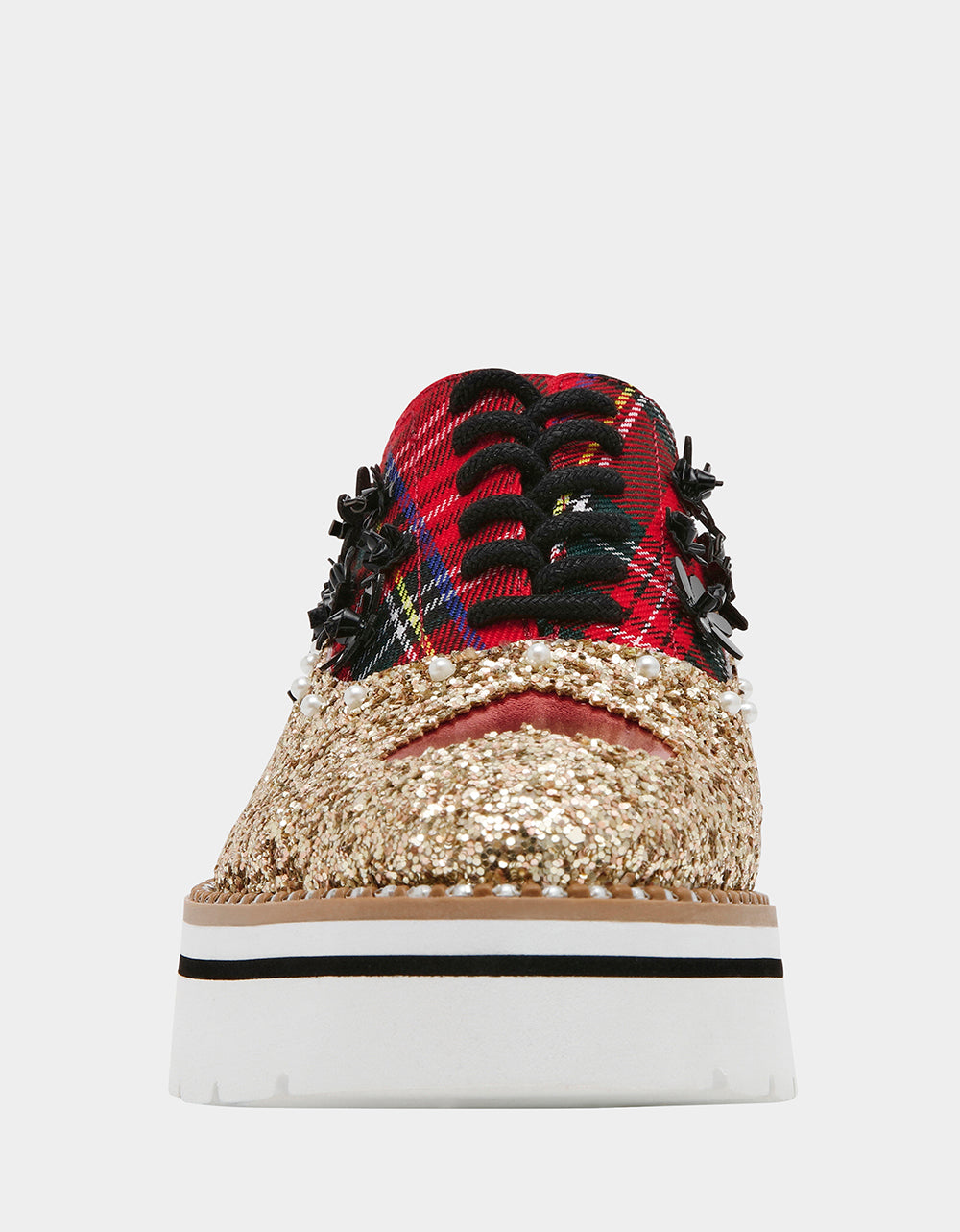 Betsey Johnson SKYYLA Glitzy Rhinestone Oxford Loafers