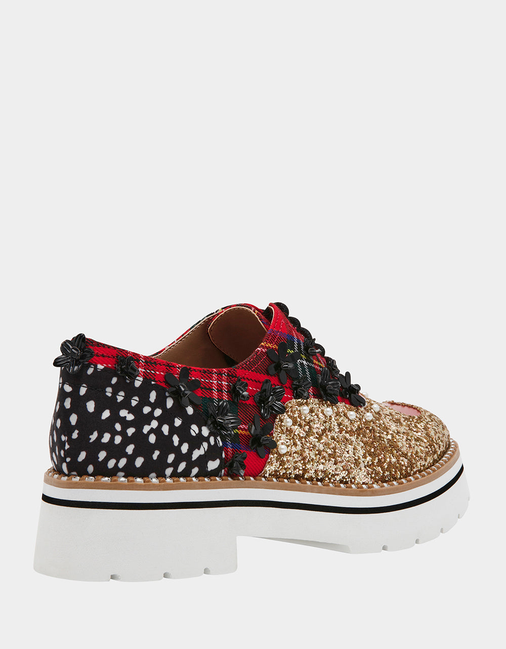 Betsey Johnson SKYYLA Glitzy Rhinestone Oxford Loafers