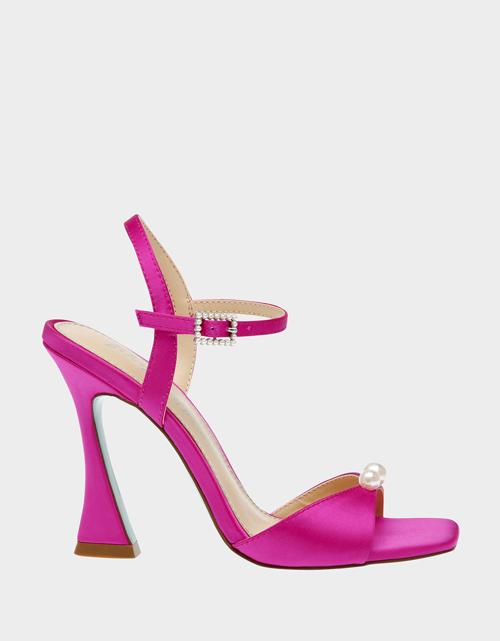 Betsey Johnson Story Fuchsia Pearl Strap Heels for Formal Occasions