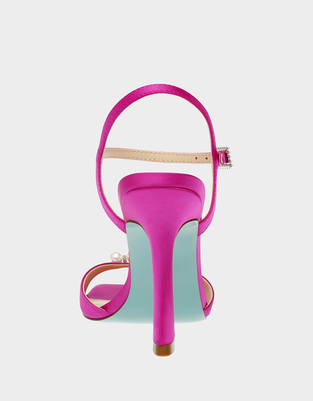 Betsey Johnson Story Fuchsia Pearl Strap Heels for Formal Occasions