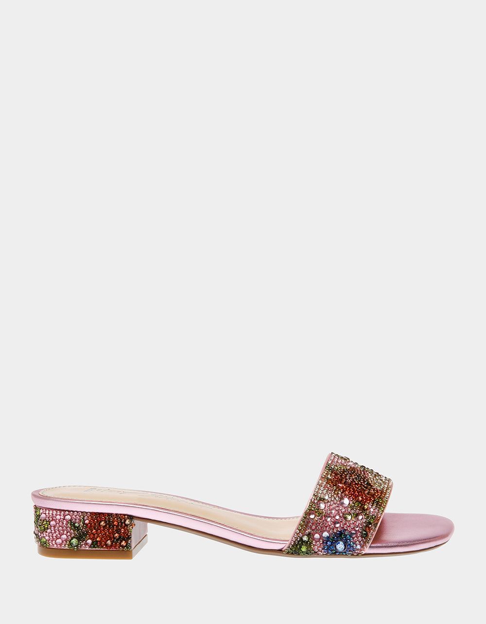 Betsey Johnson Sunny Floral Rhinestone Slip-On Sandals