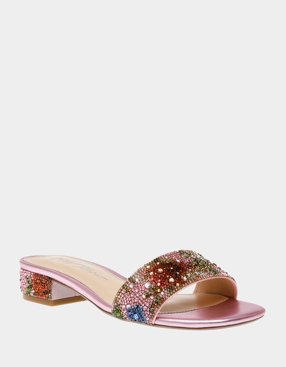 Betsey Johnson Sunny Floral Rhinestone Slip-On Sandals