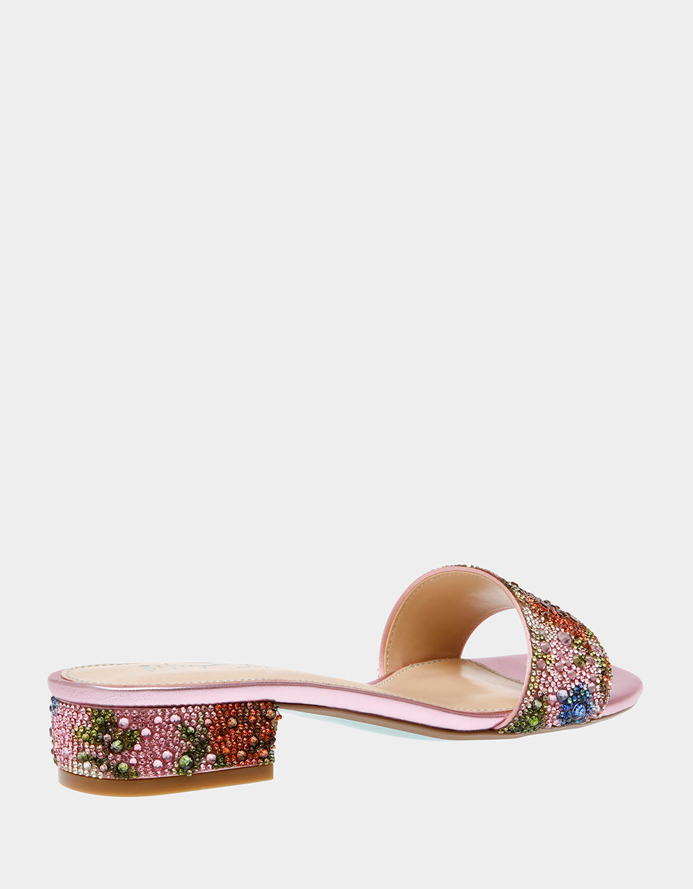 Betsey Johnson Sunny Floral Rhinestone Slip-On Sandals