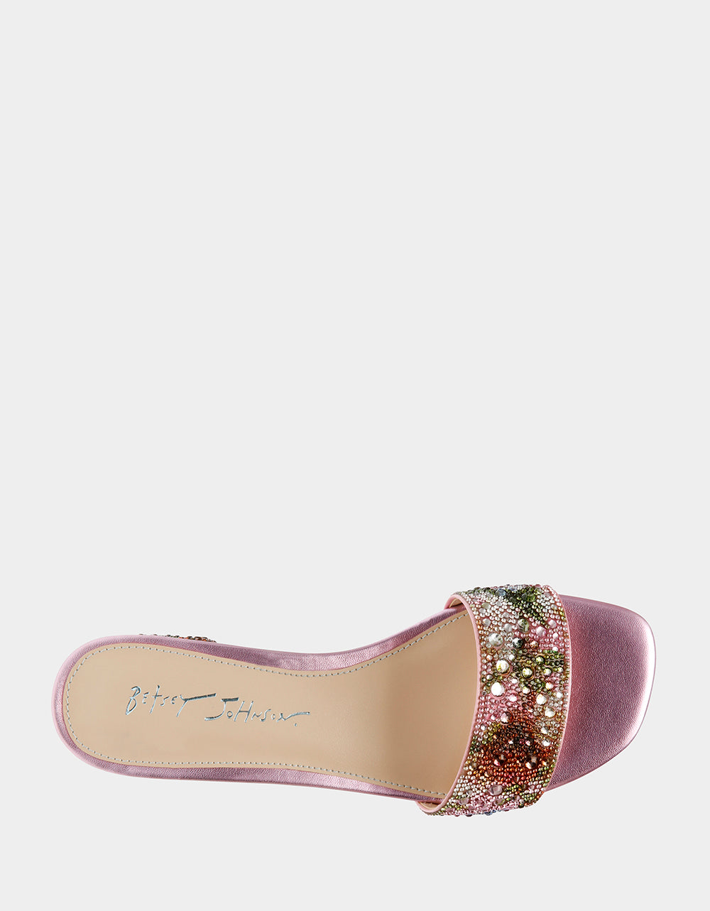 Betsey Johnson Sunny Floral Rhinestone Slip-On Sandals