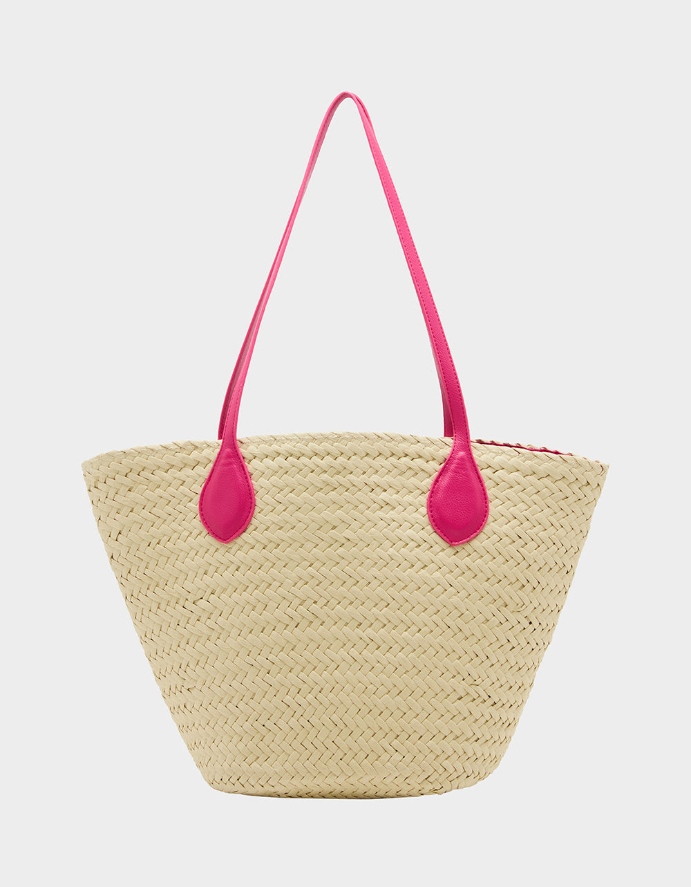 Sunshine Tote Bag - Woven Straw Shoulder Bag with Colorful Lettering