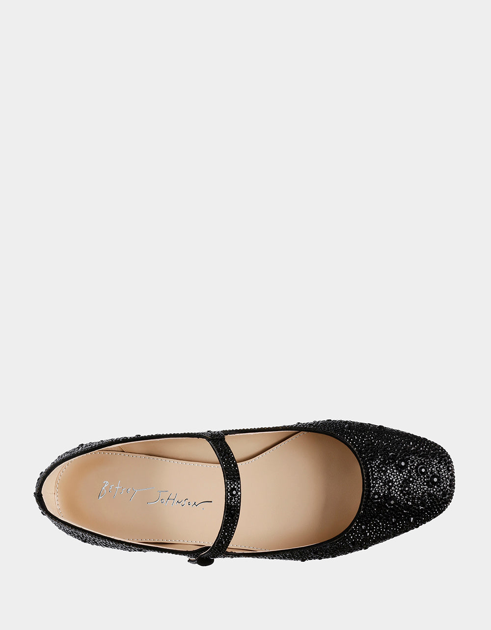 Betsey Johnson TESS Rhinestone Mary Jane Flats - Sparkly Ballet Shoes