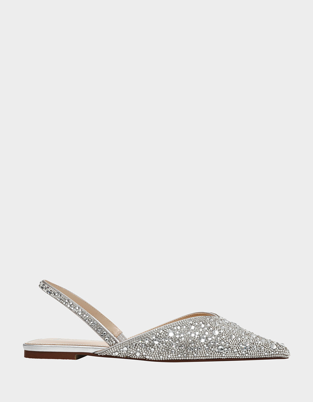Betsey Johnson VANCE Silver Slingback Ballet Flats for Women
