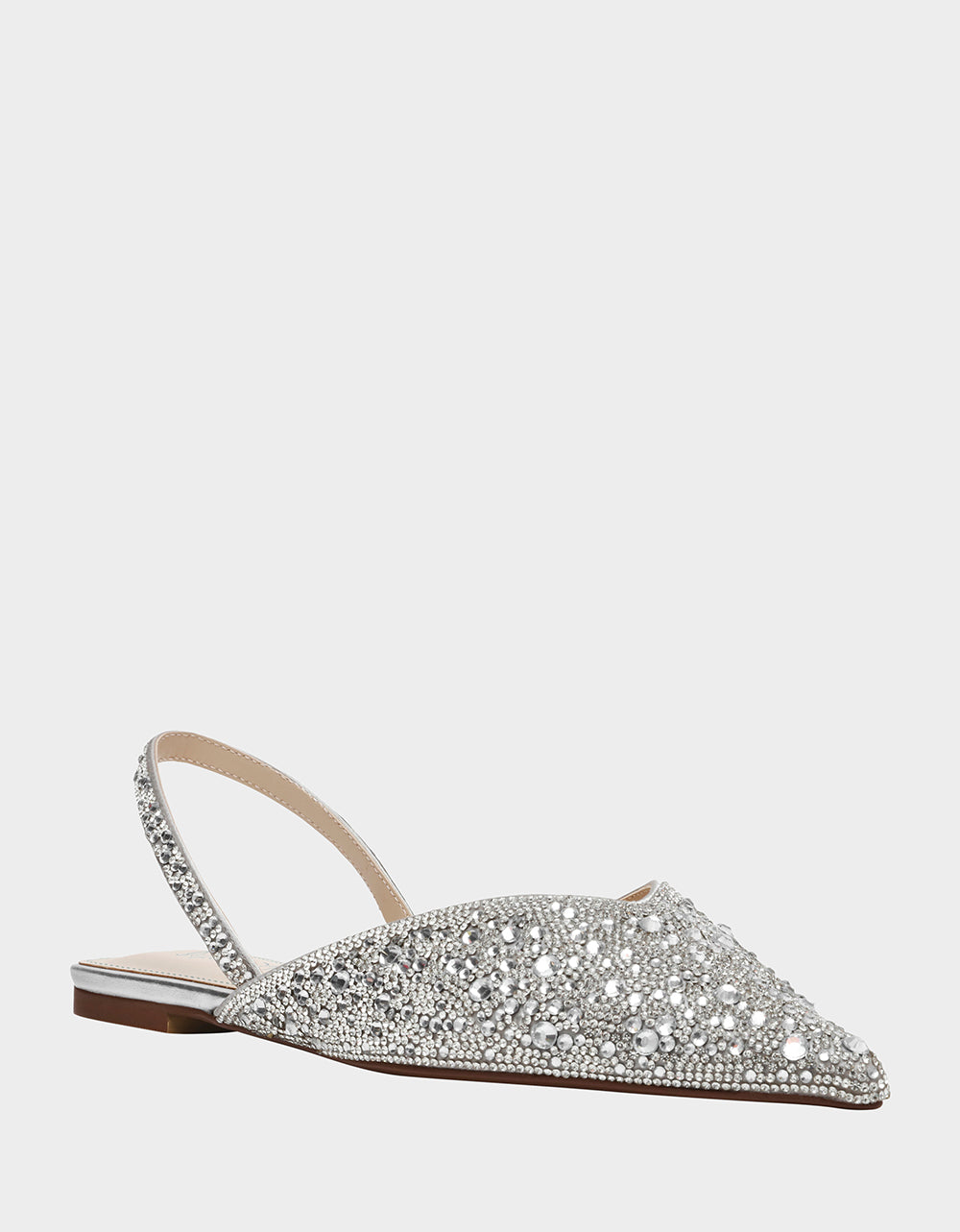 Betsey Johnson VANCE Silver Slingback Ballet Flats for Women