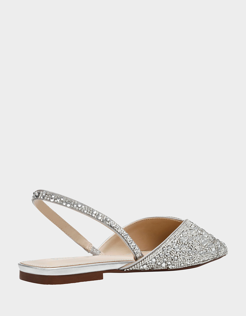 Betsey Johnson VANCE Silver Slingback Ballet Flats for Women