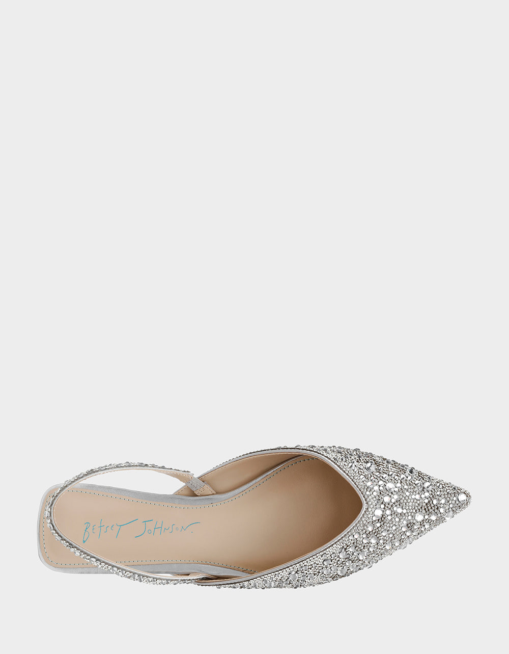 Betsey Johnson VANCE Silver Slingback Ballet Flats for Women