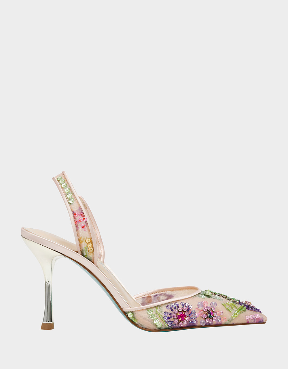 Betsey Johnson Velma Jeweled Slingback Pump - 3.5 Inch Heel