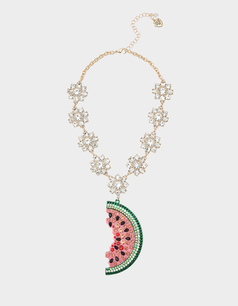 Betsey Johnson Watermelon Pendant Necklace with Adjustable Chain