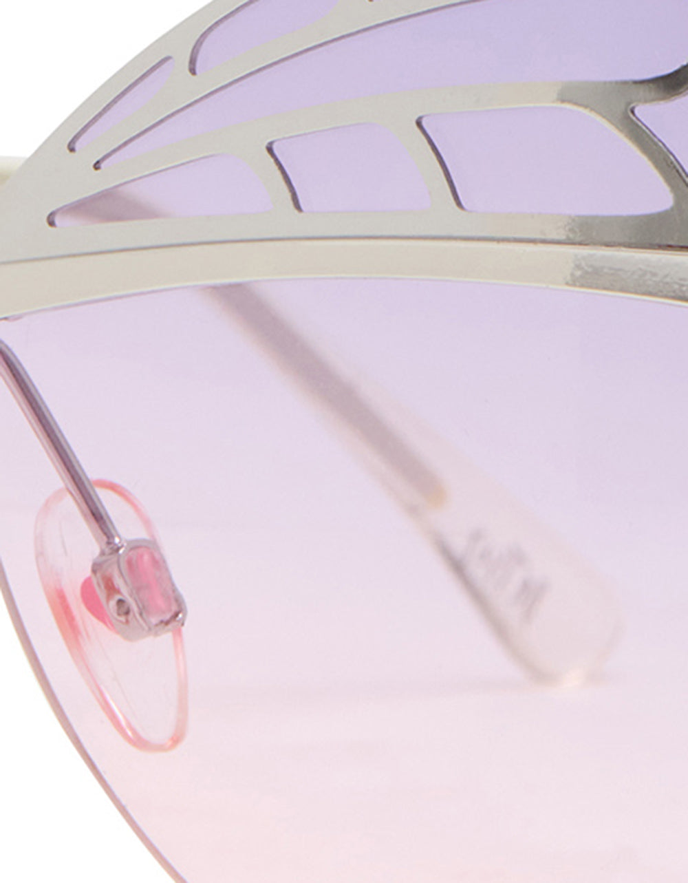 Betsey Johnson Butterfly Sunglasses with Pink & Purple Ombre Lenses