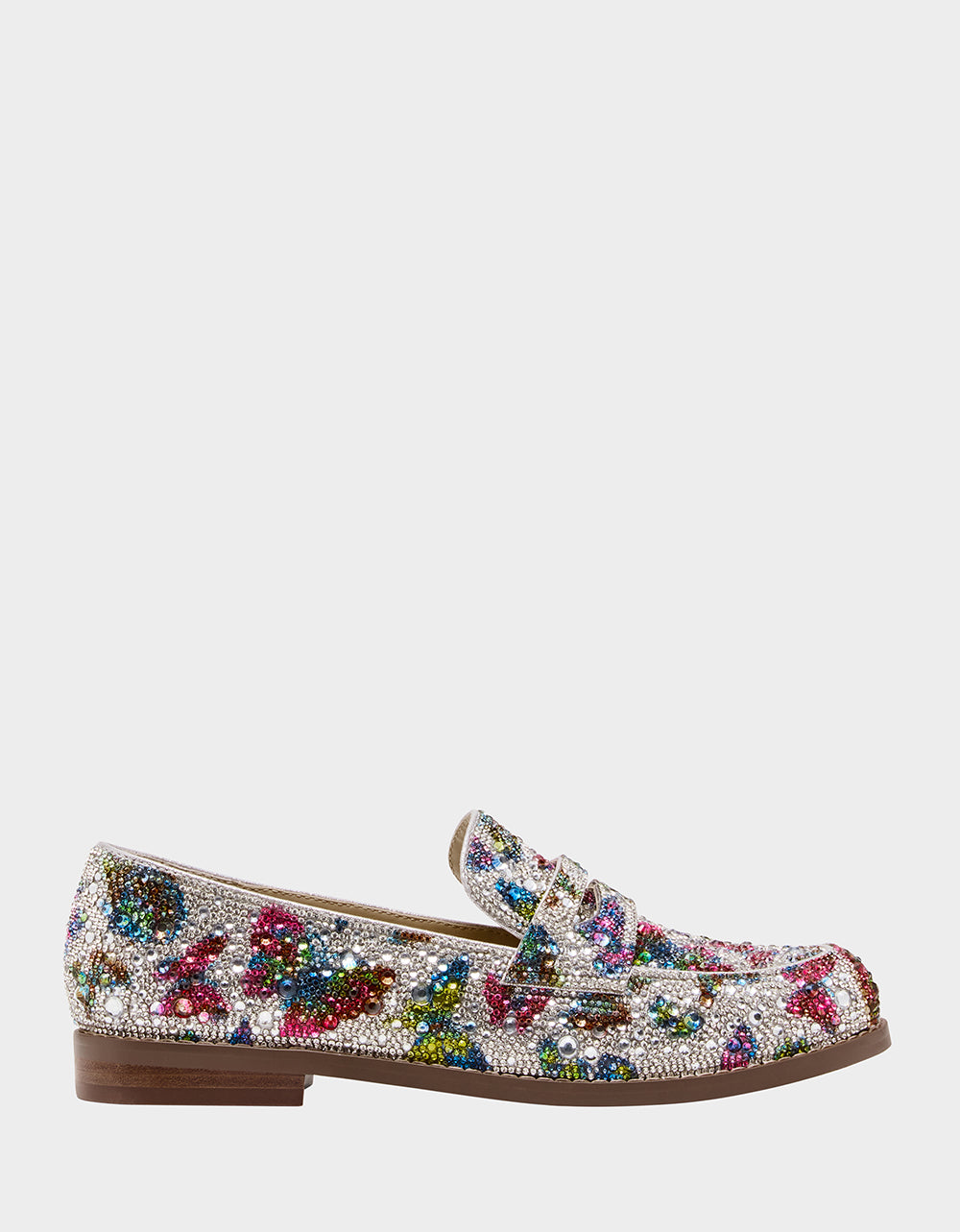 Betsey Johnson Rhinestone Loafer - Silver Butterfly Design