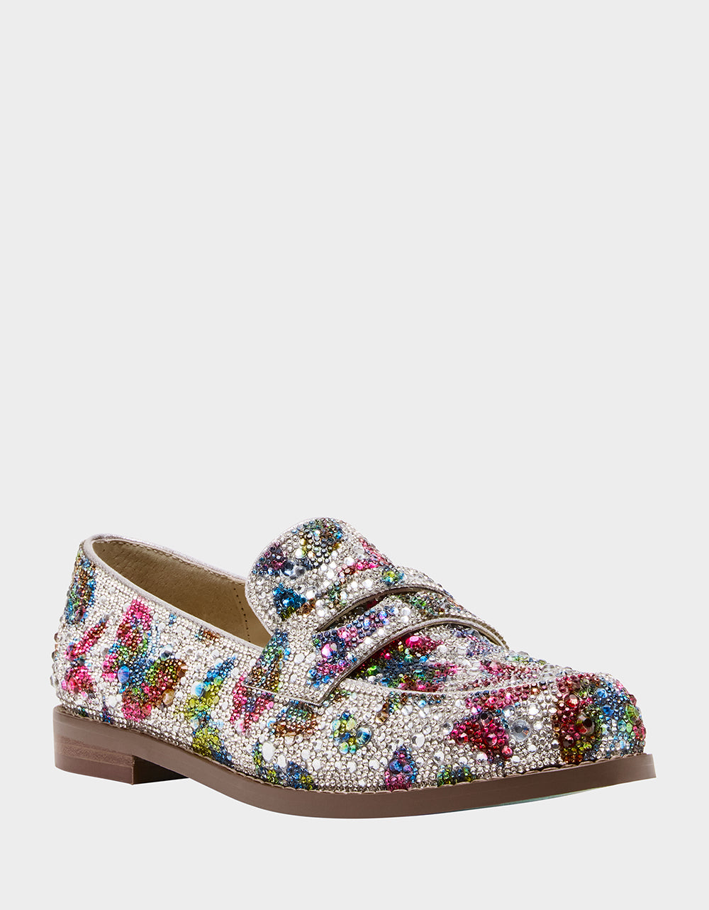 Betsey Johnson Rhinestone Loafer - Silver Butterfly Design