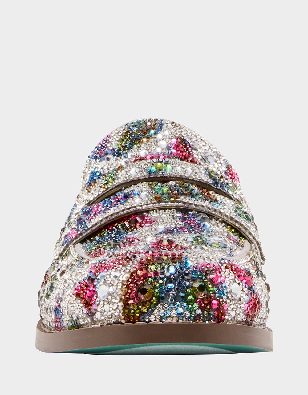 Betsey Johnson Rhinestone Loafer - Silver Butterfly Design