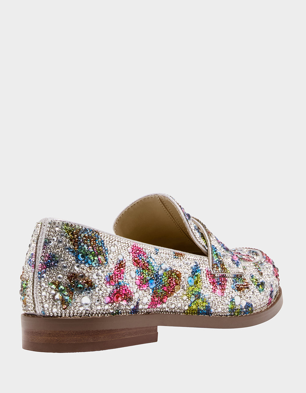 Betsey Johnson Rhinestone Loafer - Silver Butterfly Design