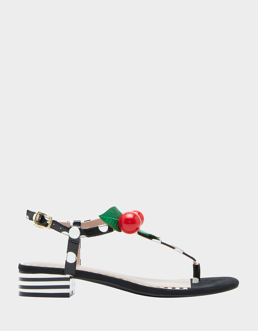 Betsey Johnson ASBURY Leopard Print Cherry Block Heel Sandals