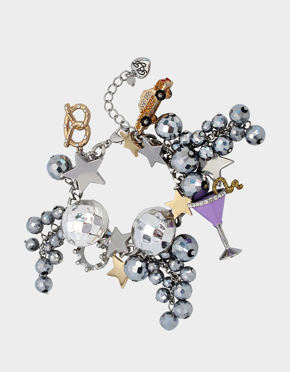 Betsey Johnson NYC Charm Bracelet with Adjustable Lobster Clasp