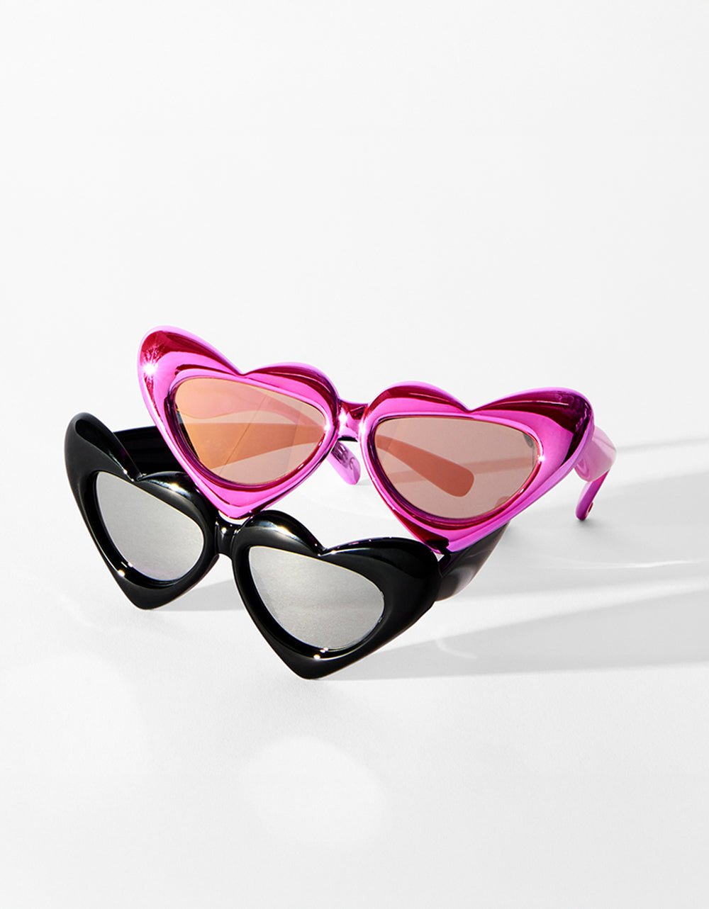 Betsey Johnson Sweetheart Sunglasses - Black Heart-Shaped Frames, UV Protection