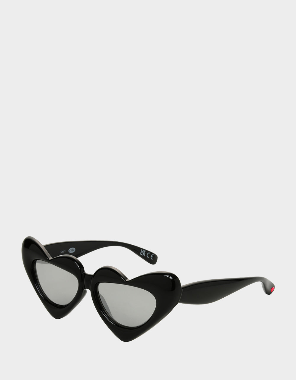 Betsey Johnson Sweetheart Sunglasses - Black Heart-Shaped Frames, UV Protection