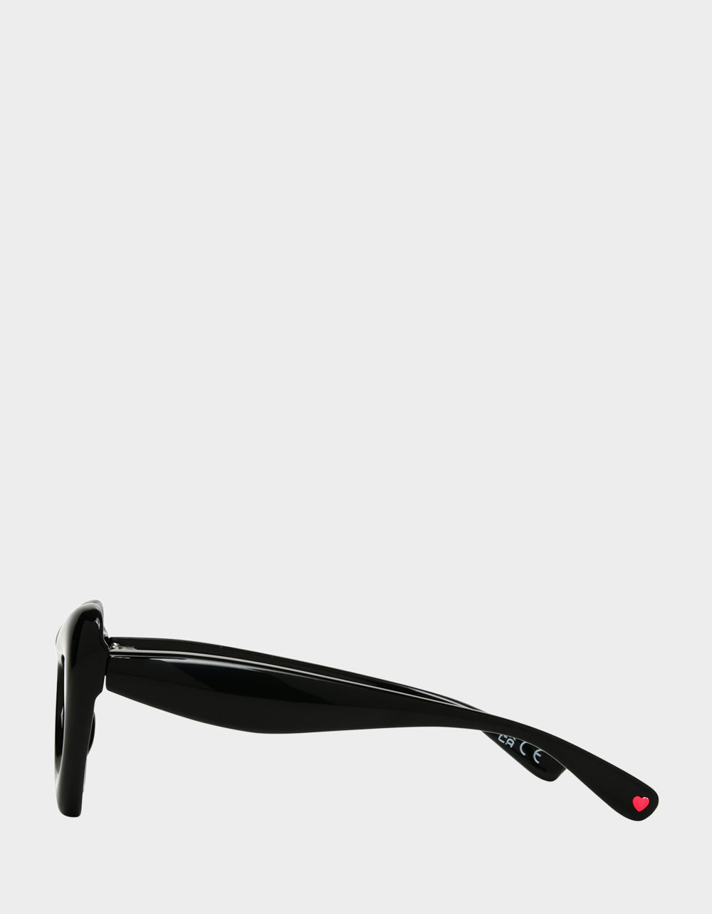Betsey Johnson Sweetheart Sunglasses - Black Heart-Shaped Frames, UV Protection