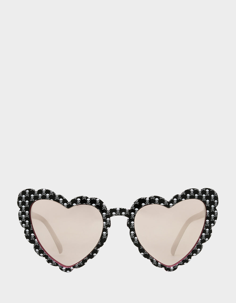 Betsey Johnson XOXO Skull Heart Sunglasses - Black UV Protection