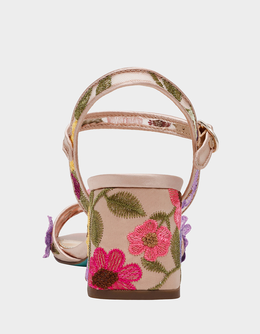 Betsey Johnson BLARE Nude Multi Floral Heels - 2.5 Inch Comfortable Pumps