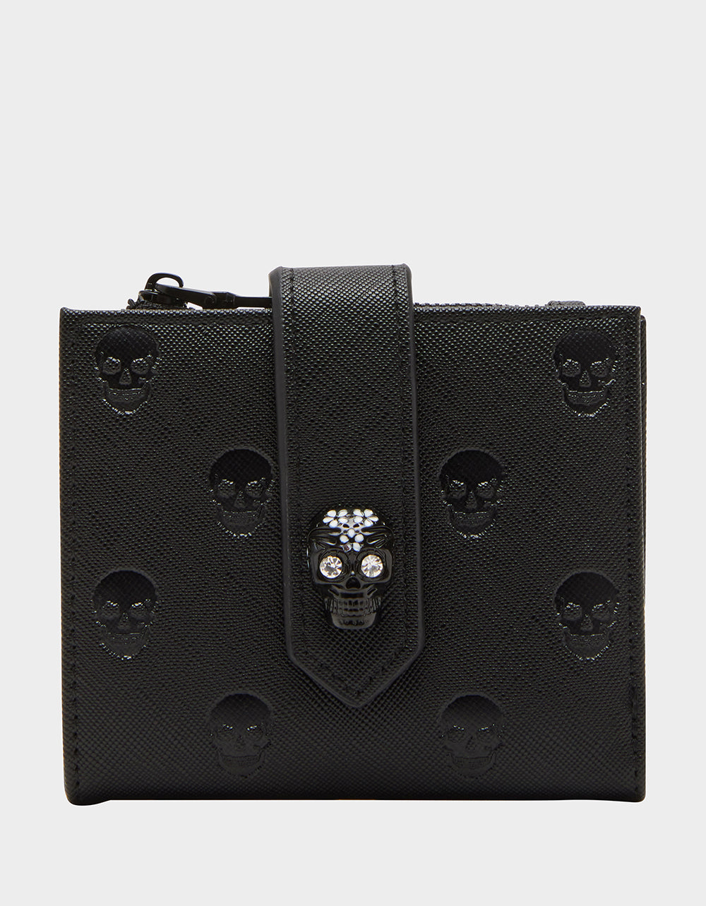 Skull Boss Black Bifold Wallet – Slim Accordion Design