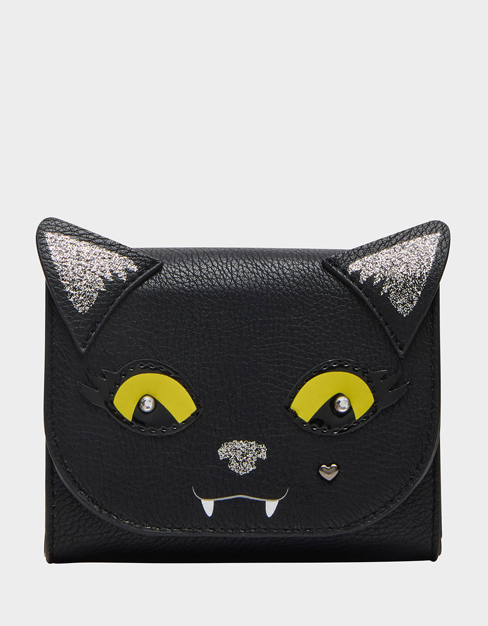 Kitsch Black Cat Bifold Wallet with Glow in Dark Eyes