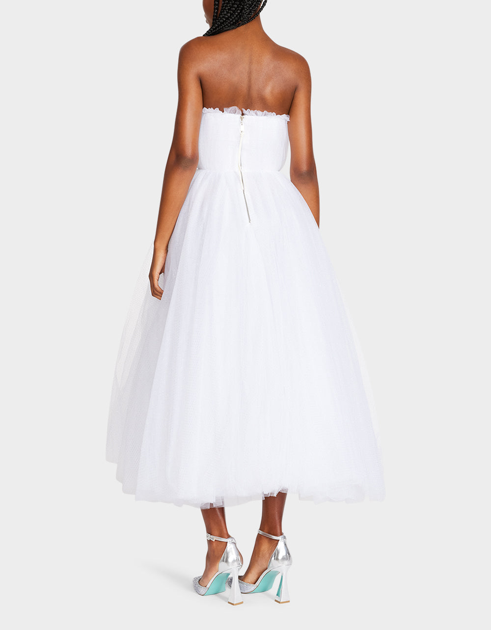 White Tulle Strapless Wedding Dress by RE:LUV – Sweetheart Midi