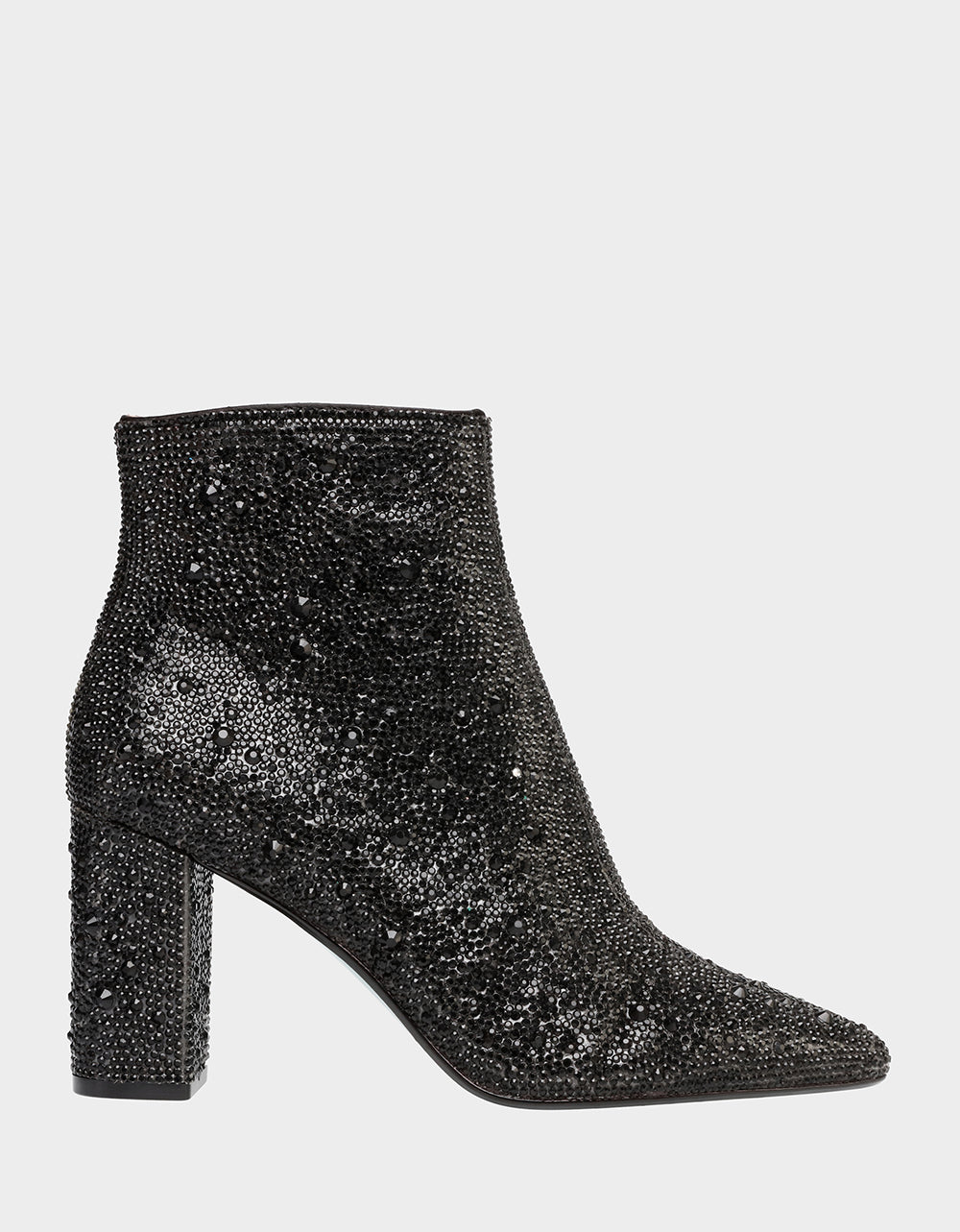 Betsey Johnson Cady Rhinestone Ankle Booties with Block Heel