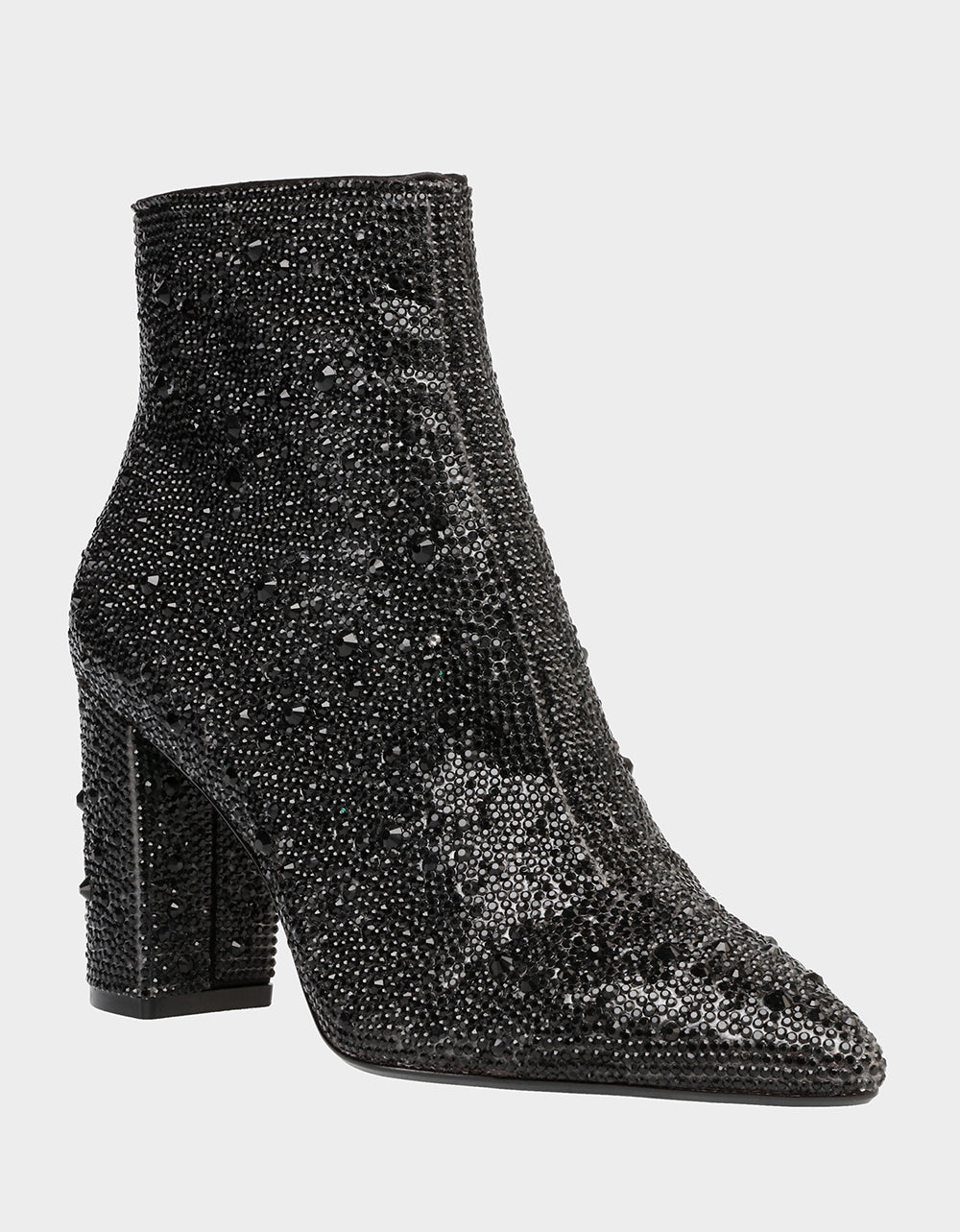 Betsey Johnson Cady Rhinestone Ankle Booties with Block Heel
