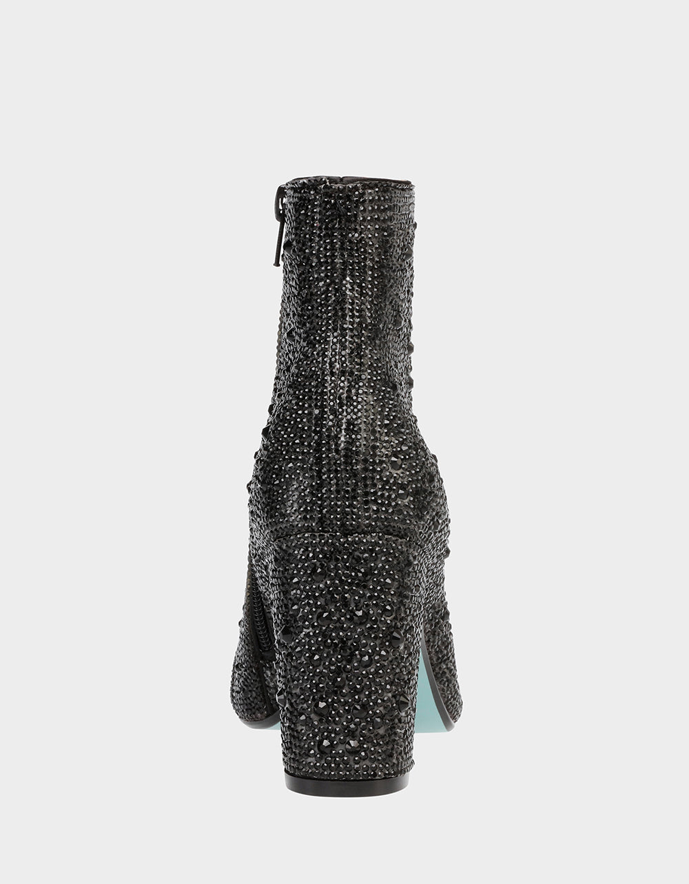 Betsey Johnson Cady Rhinestone Ankle Booties with Block Heel