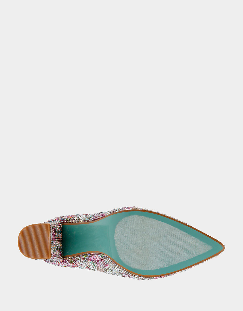 Betsey Johnson CADY Floral Rhinestone Booties with Block Heel