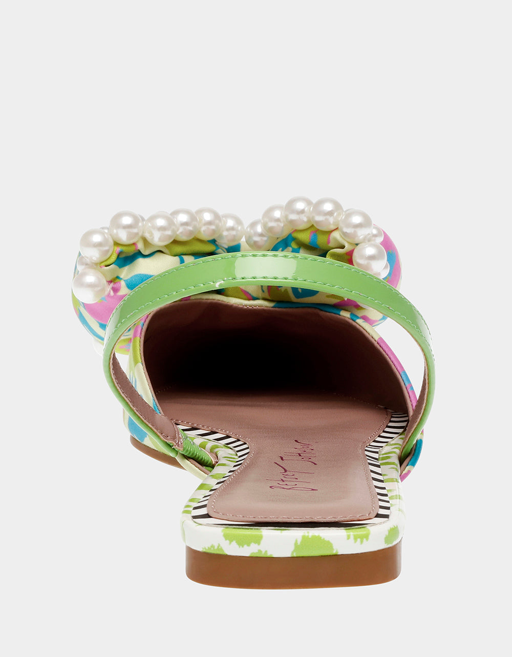 Betsey Johnson Camilo Yellow Floral Slingback Flats with Bow
