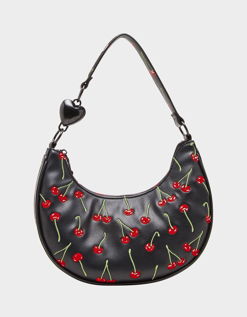 Betsey Johnson Cherry Print Shoulder Bag with Heart Strap