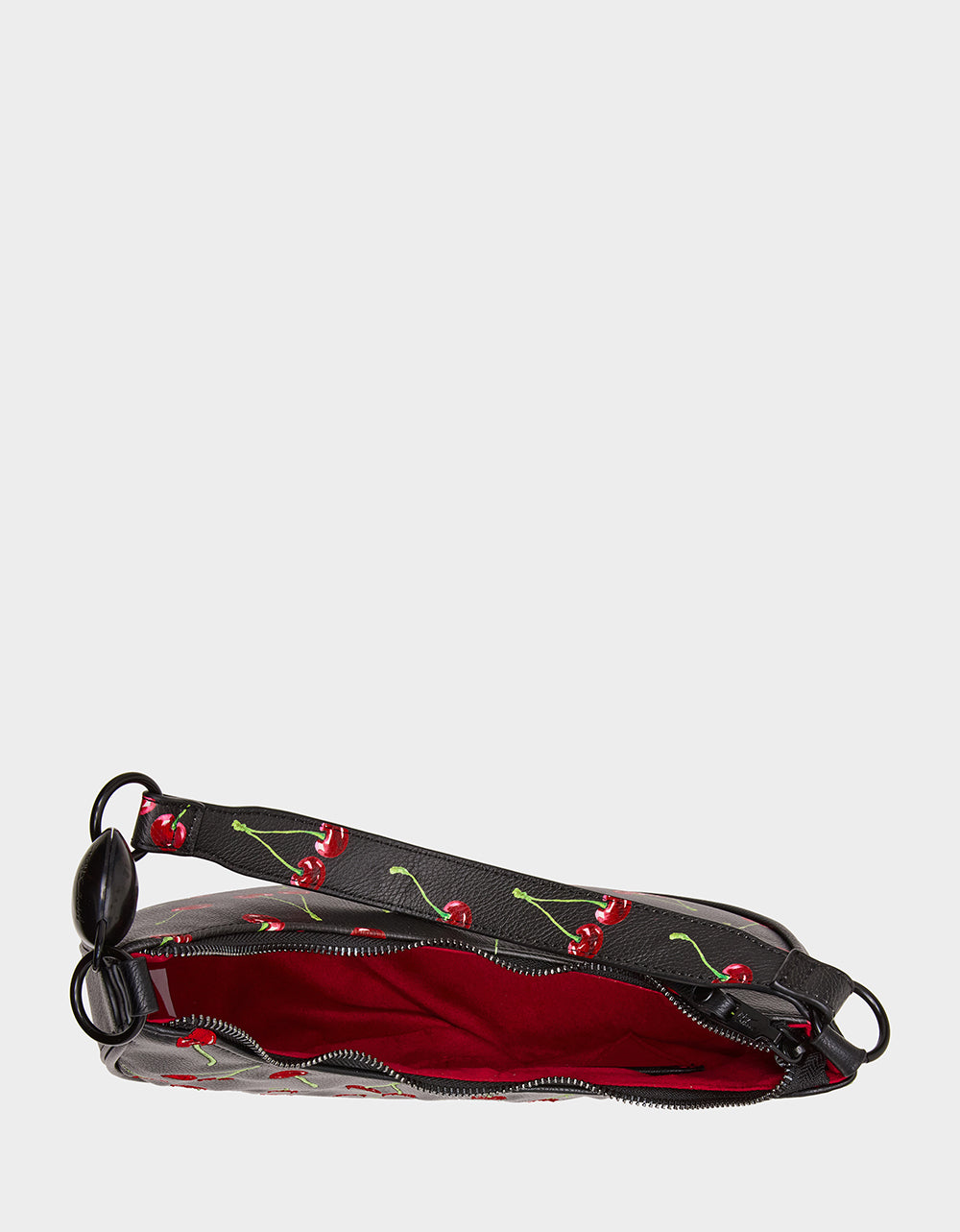 Betsey Johnson Cherry Print Shoulder Bag with Heart Strap