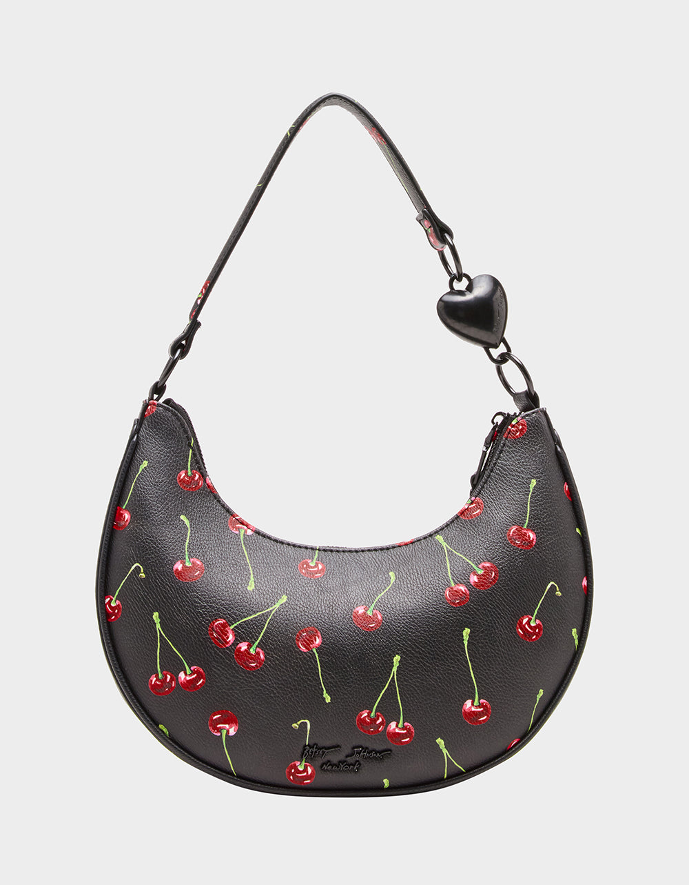 Betsey Johnson Cherry Print Shoulder Bag with Heart Strap