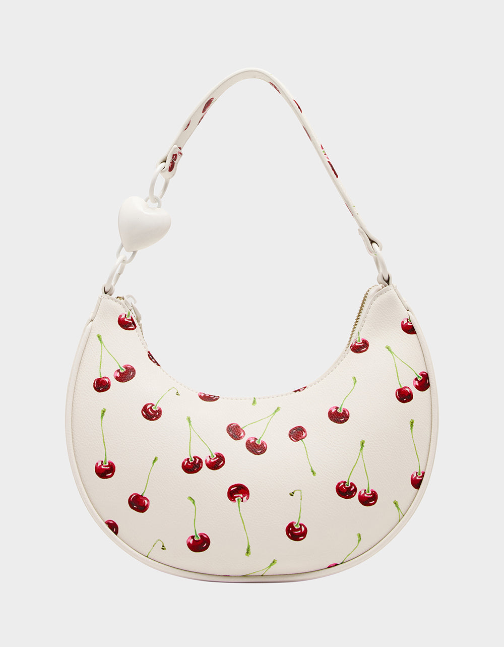 Betsey Johnson Cherry Print Shoulder Bag with Heart Strap