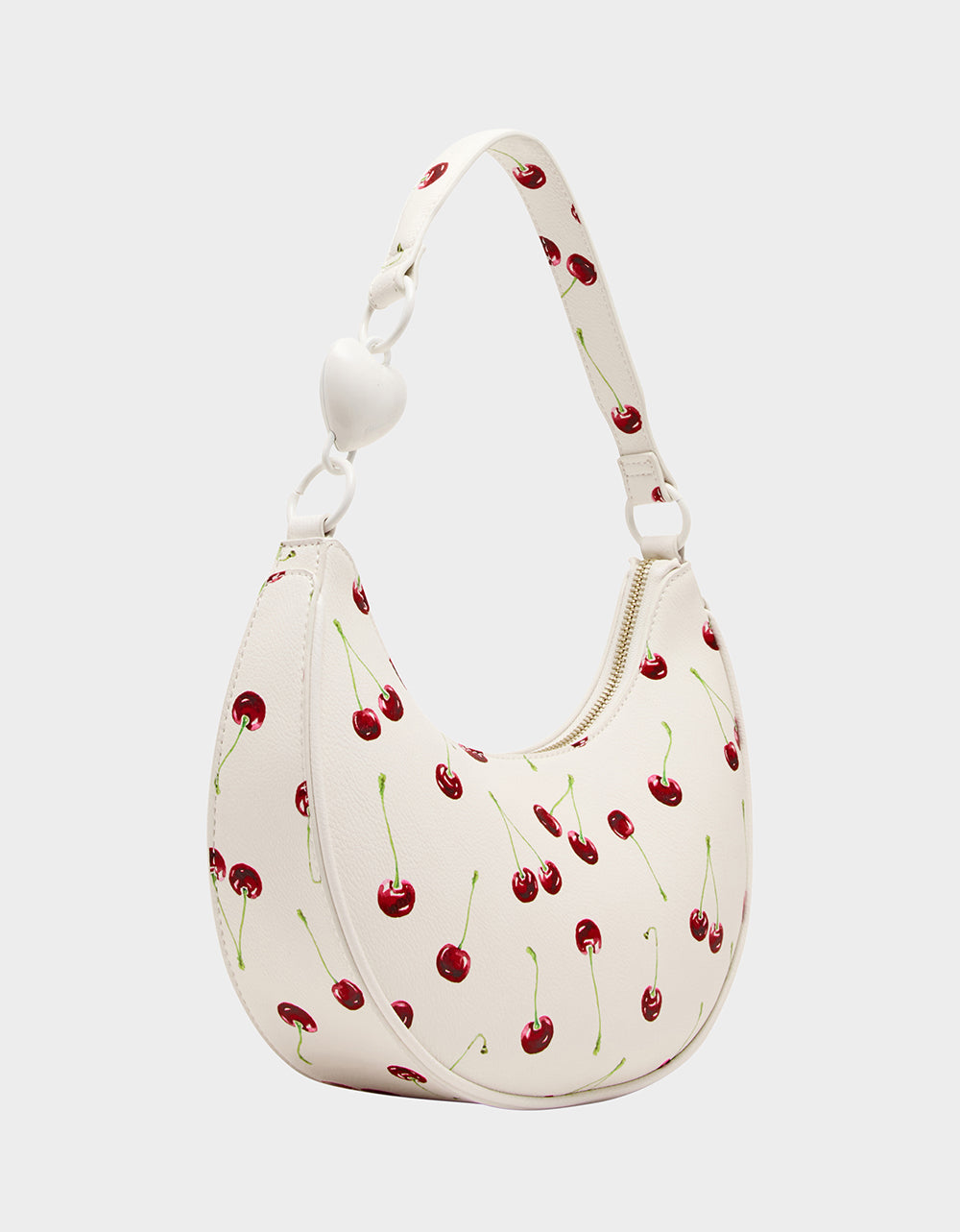Betsey Johnson Cherry Print Shoulder Bag with Heart Strap